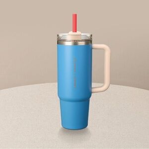 Blue Travel Mug with Handle